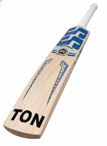 Image of Cricket Bat, Professional Grade Willow, Red and Black Design, Size 06 (Blue bat)