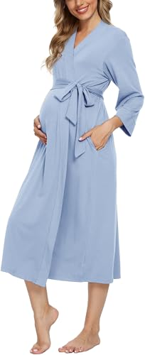 Xpenyo Women's Maternity Sleepwear,Labor/Delivery/Nursing/Hospital Nightgown Kimono Robes Long Pregnancy Loungewear