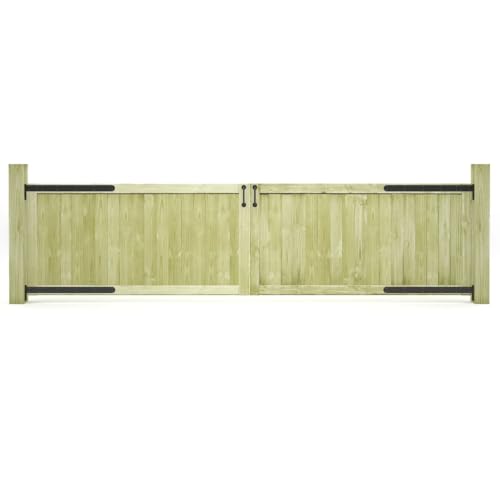 vidaXL 2x Kiefer Imprägniert Gartentor 300x75cm Holztor Einfahrtstor Zauntor
