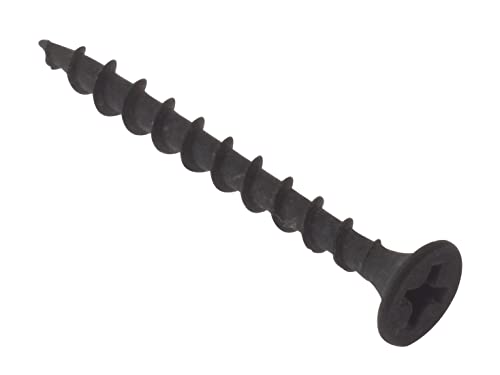 Forgefix 200DWS38 Tornillo Phillips para Paneles de Yeso SCT Black Phosp 3,5 x 38 mm, Caja de 200, Negro