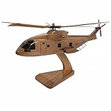 Merlin RAF helicopter/AgustaWestland AW101 - Military Aircraft - Executive Wooden Desktop Model (Mahogany)