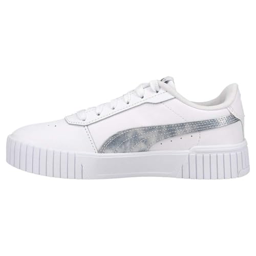 PUMA Kids Girls Carina 2.0 Cloudy Day Lace Up Sneakers Shoes Casual - White3