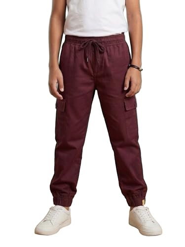 Image of KiddoPanti Boys 100% Twill Cotton Cargo Jogger Pants