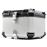 Motorrad-Top-Box, Aluminium, wasserdicht, mit Sicherheitsschloss für Helm und Ausrüstung auf Tourenrädern