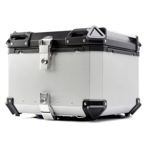 Top box étanche aluminium pour casque de vélo de tourisme avec verrou