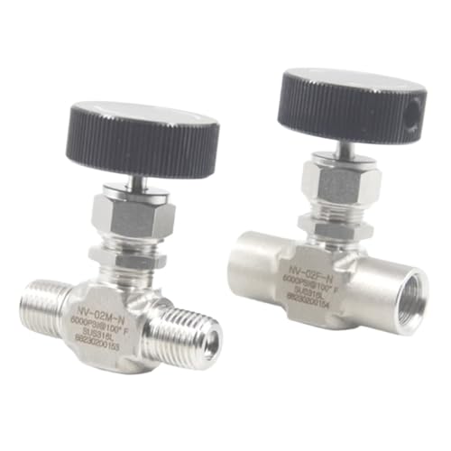 Vanne à pointeau inox 316 de précision 1/2 NPT robustesse 6000 psig