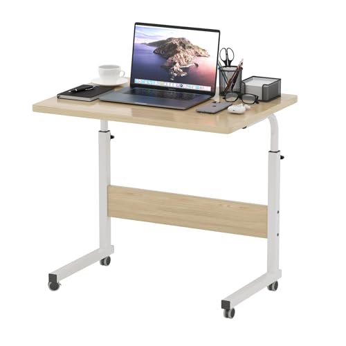 HANYEE�T�C�h�e�[�u�� �L���X�^�[�t�� �������� �R�̎� ���~���e�[�u�� �I�t�B�X�f�X�N �p�\�R���u�� �׋��� ���p �x�b�h�T�C�h�p �\�t�@�[�T�C�h�p ��80cm×���s40cm×����65�`90cm �g���ȒP ���{��������t���i�i�`�������j