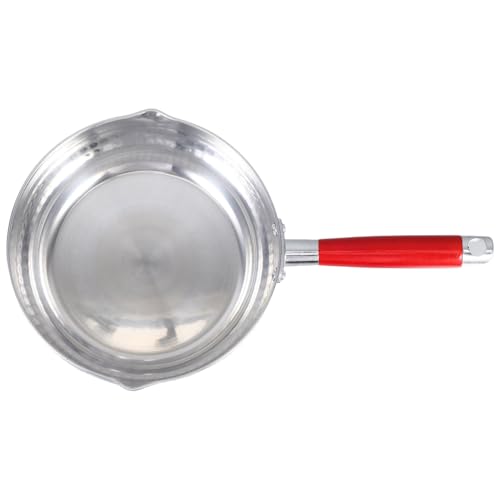 BRIGHTFUFU Japanese with Wooden Handle Dual Spouts for Precision Pouring Butter Warmer and Chocolate Melting Ergonomic Design for Comfortable Grip