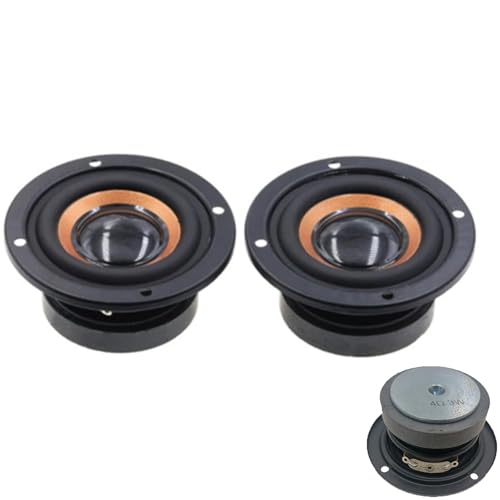 Altavoz de repuesto para woofer – 1 par de altavoces de audio de repuesto de 2 pulgadas | Accesorios de altavoces redondos de graves y agudos para ver películas
