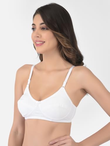 Image of Softline Women's Cotton Blend Wire-Free Non-Padded Cut & Sew | Full Coverage Bra Combo | Comfortable & Supportive Everyday Wear (Pack of 2)