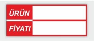 Silinebilir Pvc Kaplamal  Etiketi Raf  n  Fiyat Etiketi 30li Paket