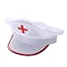 Produktbild Amosfun Krankenschwester Hut Haube Mütze Krankenschwester Kostüm Zubehör Partyhüte Arzt Kopfbedeckung für Kinder Erwachsene Fasching Karneval Party Cosplay (rot + weiß)