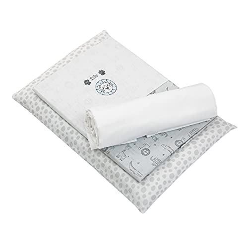 Papi Textil Jogo De Berço Papi Compose Tam Americano C/Vira Bordada Contem 03 Peças