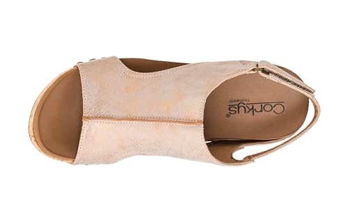 Image of Corkys Footwear Womens Carley Wedges, Featuring Corkys EVA Foam Cushioned Insoles, A 2.5 Inch Heel, Lightweight For All Day Wear, And Hook And Loop Closure