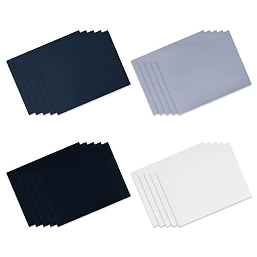 NINVVS 20 pcs nylon repair patch, self cutting self-adhesive patch, waterproof fabric repair kit, 15 * 20cm, suitable for down jacket, tent, raincoat, sleeping bag (navy blue, black, white, gray)