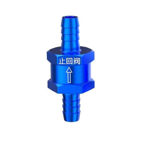 Lawnoval Valvola di ritegno in lega di alluminio per sistema di irrigazione dell'acqua del freno a pressione d'aria, anti-riflusso con controllo della pressione regolabile 0,15-0,2, blu