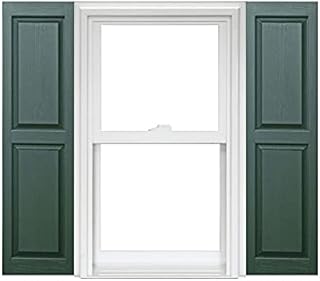 Polaris Homeside Raised Panel Vinyl Shutters (1 Pair) 14-1/2in. x 39in. - 046 Pine