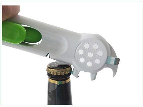 Whitecloud TRANSFORMING HOMES® 7 in 1 Multifunction Bottle Opener Lid Pot Can Cover Funnel Opener Pry Bar Beer Bottle Can Opener Kitchen Gadget Tools (1 Piece) 180-9