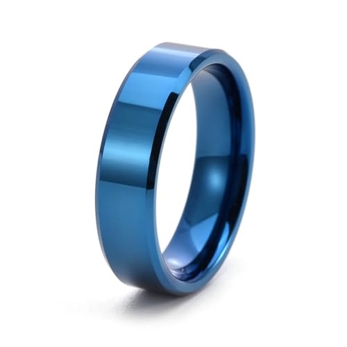 Bague tungstène homme au quotidien et alliance bleue pour le mariage