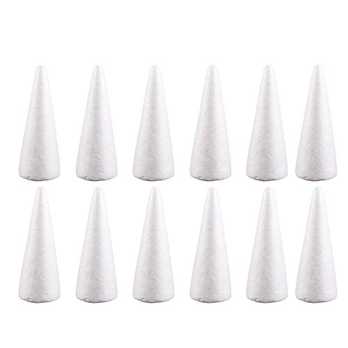 Holibanna Foam Cones Styrofoam Cone Shaped Crafts White Christmas Tree Table Centerpiece Flower Arra - //coolthings.us