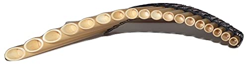 Inkatumi Burnt Bamboo 18 Pipes Tunable Pan Flute - G Major, Brown #TOP3
