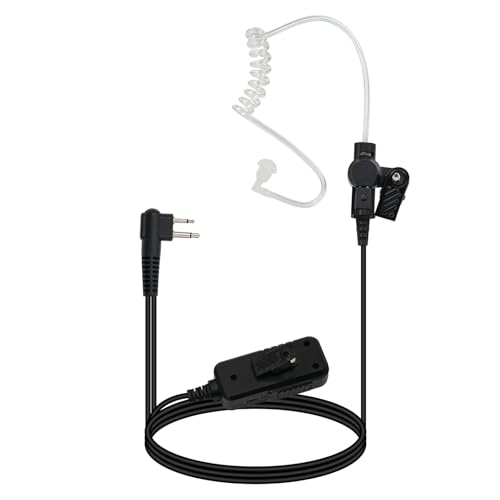 Retevis Cancelación Activa De Ruido Walkie Talkie Auriculars, Pinganillo Walkie Talkie, Auricular-Micrófono Compatible con Motorola CP040 CP140 CP88 CP1200 GP300 GP2000 HYT-TC500 (1 Pcs)