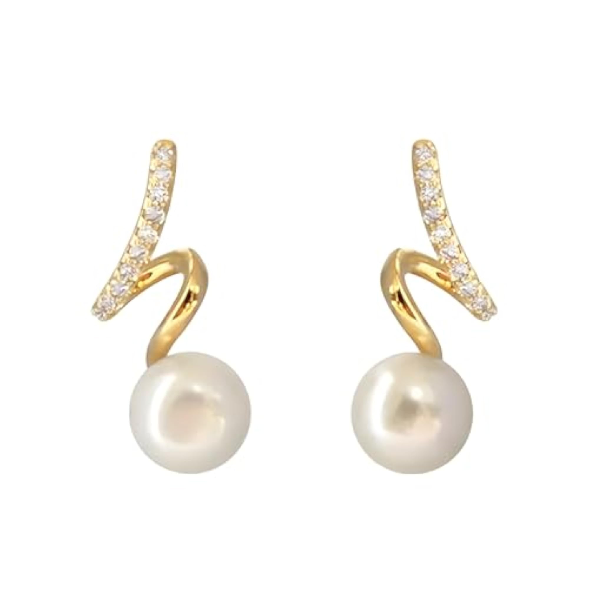 Women's Korean-Inspired Pearl Drop Earrings, Elegant & Lightweight