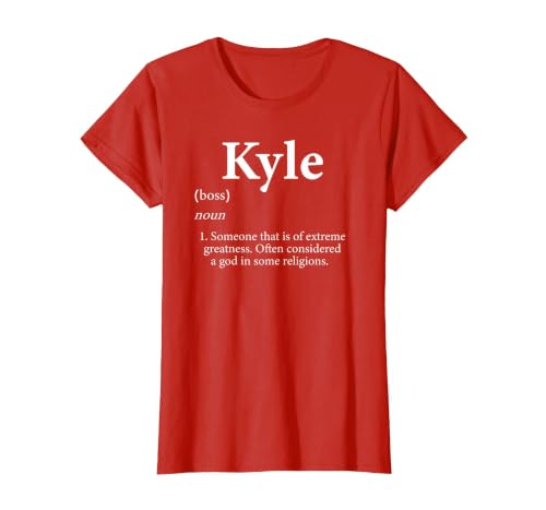 Kyle Definition Personalized Name Costume for Kyle T-Shirt, Women, Red, X-Small