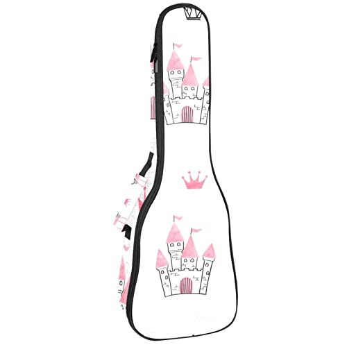 Sac à dos ukulélé de concert rembourré rose housse protection