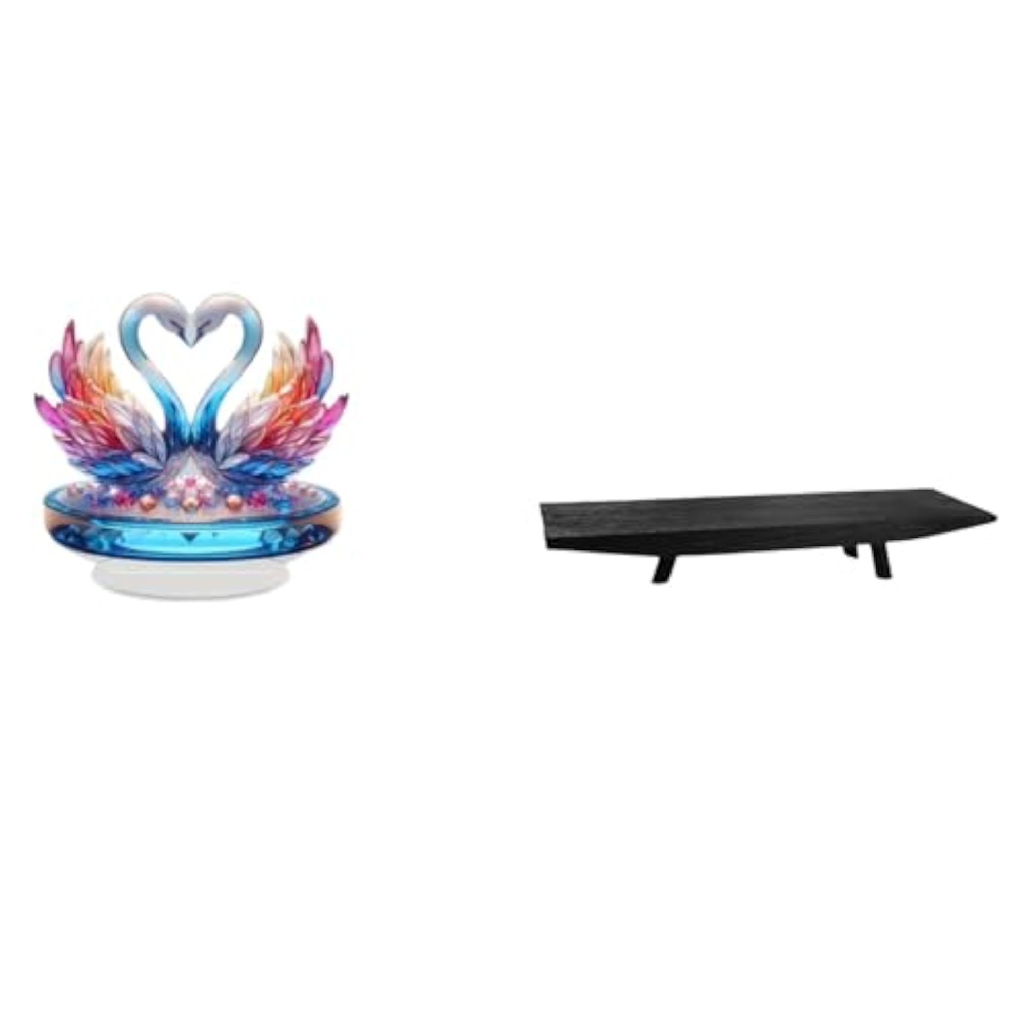 Acrylic Swan Sculpture Tabletop Centerpiece