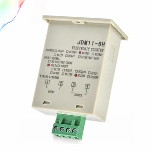 Contador electrónico JDM11-6H AC 220V digital gris para control de producción de 6 dígitos 2