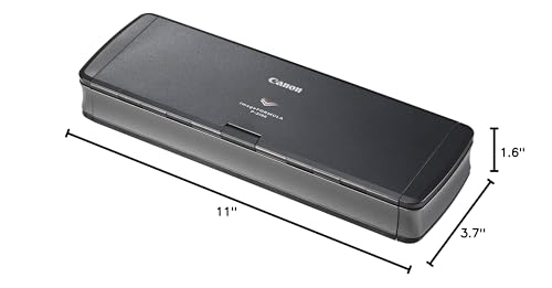 Image of Canon imageFORMULA P-215II Mobile Document Scanner, Black, 1.6 inch x 11 inch x 3.7 inch