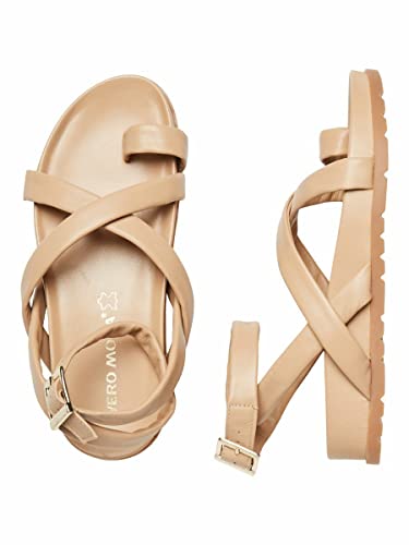 Vero Moda Vmhelo Leather Sandal, Donna