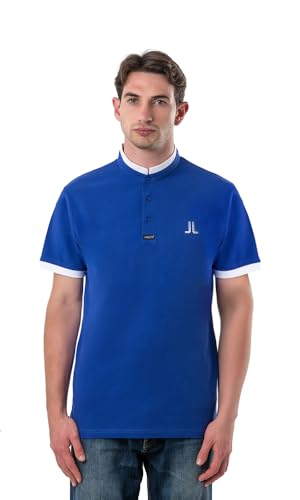 LANCETTI Polo da Uomo MOD Coreana (IT, Testo, M, Regular, Regular, Royal)