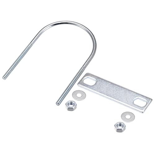 Image of METALLIXITY U Bolts 2 Sets (M6x70x120mm), Round U Bolt Steel with Accessories - for Construction, Pipe