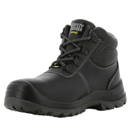 Image of SAFETY JOGGER Safety Boot - BESTBOY - Steel Toe Cap S3 /S1P Work Shoe for Men or Women, Anti Slip Puncture Resistant Steel Sole, Shock Absorbing, Water and Oil Repellant Safety Shoe, Black Leather