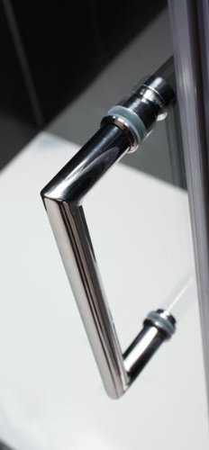 DreamLine Unidoor Plus 37-37 1/2 in. W x 72 in. H Frameless Hinged Shower Door in Brushed Nickel, SHDR-243707210-04