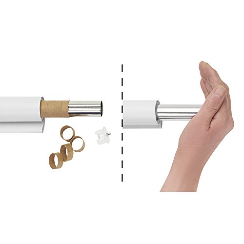 Cordless Tear Down Room Darkening Shade - 73 Inch Width, 72 Inch Length - Black - Cord-Free Customizable Light Filtering Horizontal Mini Vinyl Windows Blinds For Interior By Achim Home Decor #TOP6