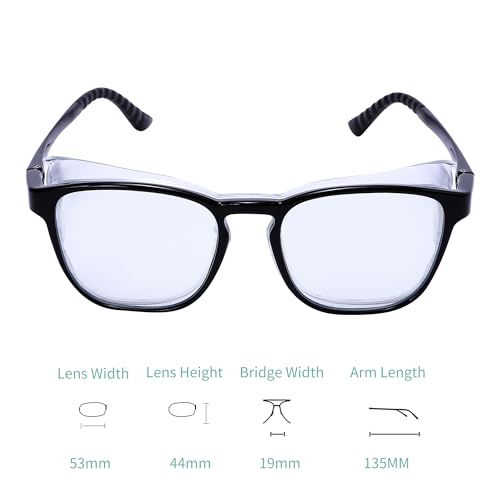 Image of Dry Eyes Relief Eyeglasses, Blue Light Blocking, Moisture Chamber Glasses , Computer Reading /Gaming /TV /Phones Glasses for Men / Women, Anti Eyestrain for Large Frame (Black)