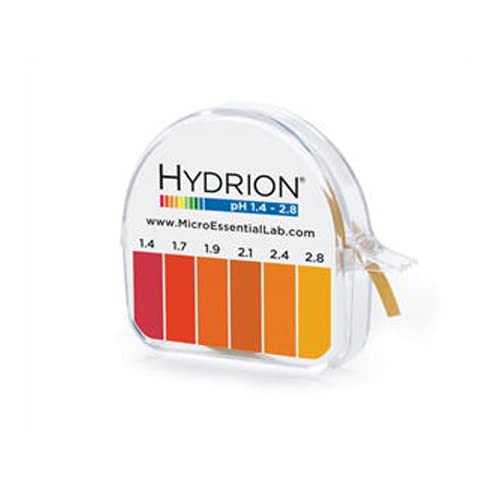 Micro Essential Lab MF-1608 Hydrion Microfine Short Range pH Test Paper Dispenser, 6.0 - 9.5 pH, Double Roll