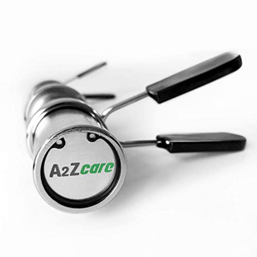 A2Zcare Olympic Dumbbell Handles - Dumbbell Bars With Rotating Sleeves And Spring Collars For Olympic Weight Plate Support Up To 600Lbs Total - Weight Lifting Accessories For Home Gym (Pair) #TOP7