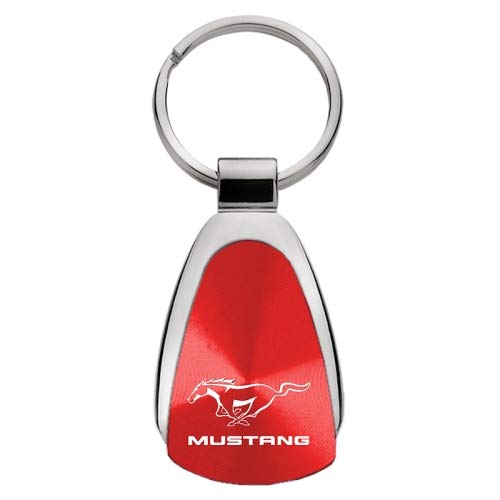Au-TOMOTIVE GOLD Ford Mustang Red Tear Drop Key Chain