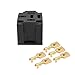 Senzeal 30A 5 Pin Relay Connector Socket with 25 x 6.3mm Terminals Car Truck Vehicle Relay Case Holder,Pack of 5