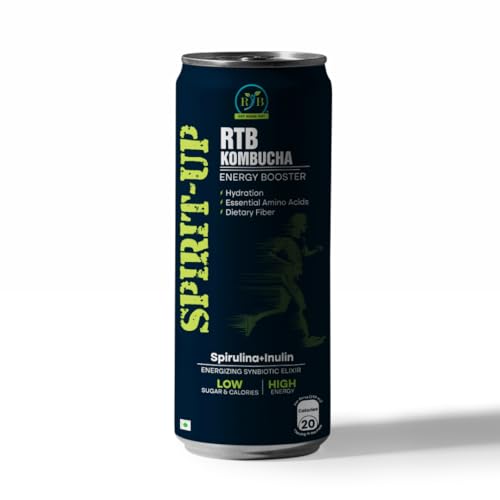 Image of RTB KOMBUCHA Health Spirulina Drink - Pack of 250ml | Helps in Immune System & Digestive System(Kombucha Culture, Fruit Pulp & Organic Sugar)