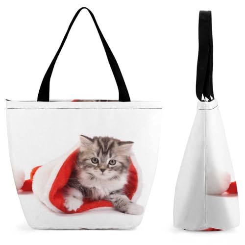 Sac à bandoulière chat de Noël pour femme actif en voyage