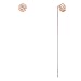 Produktbild shegrace 925 Sterling Silber Asymmetrische Ohrringe mit Rose Folwer Rose Gold für Frau