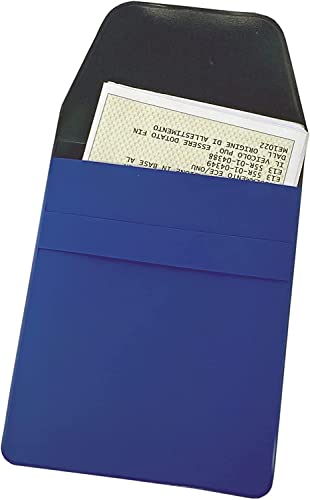 pubblimania Dokumententasche für Motorrad, Scooter aus Tam, Verschluss mit Klappe, ideales Format für die Tasche (Dunkelblau)