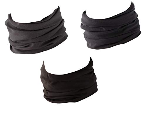 Preisvergleich Produktbild Hilltop 3er Set Multifunktionstuch, Halstuch Herren, Schlauchschal Damen, Schlauchtuch, Bandana mit vernähten Saumkanten in den neuesten Designs, 3er Set:Fitness Activity