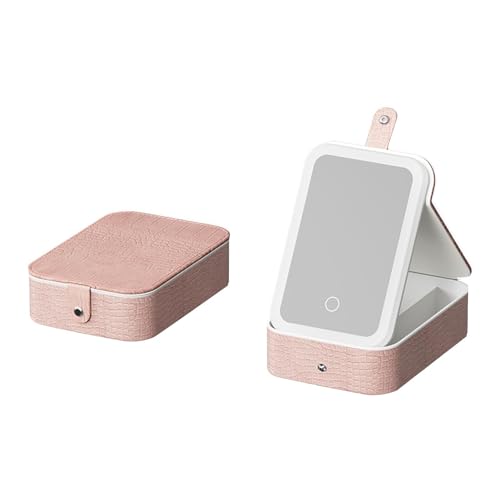 Étui de transport avec lumière LED et support maquillage compact