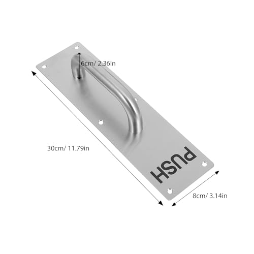 Herrajes para puertas Push y Pull de acero inoxidable de alta resistencia, pack de 2 placas 3